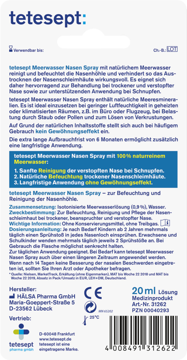 Bild 2 von tetesept Meerwasser Nasen Spray