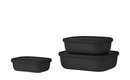 Bild 1 von Mepal Multischüssel-Set, 3-teilig / 0,5l, 1,0l, 2,0l  Cirqula schwarz Maße (cm): B: 20 H: 7 Küchenzubehör