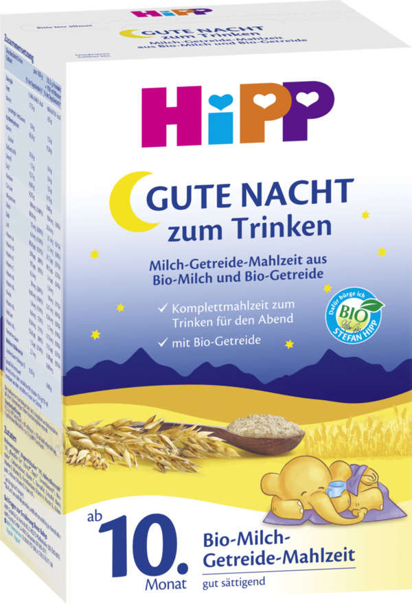 Bild 1 von HiPP Bio Gute-Nacht Milch-Getreide-Mahlzeit
