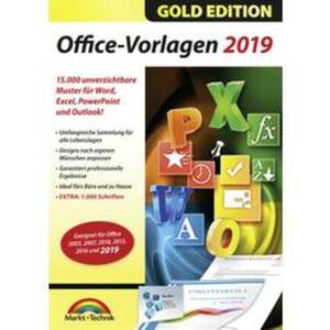 Markt & Technik Office 2019 Vorlagen Vollversion, 1 Lizenz Windows Vorlagenpaket