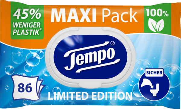 Bild 1 von Tempo Feuchte Toilettentücher Limited Edition Green Harmony, Maxi Pack