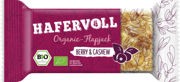 Bild 1 von HAFERVOLL Organic Flapjack Berry & Cashew