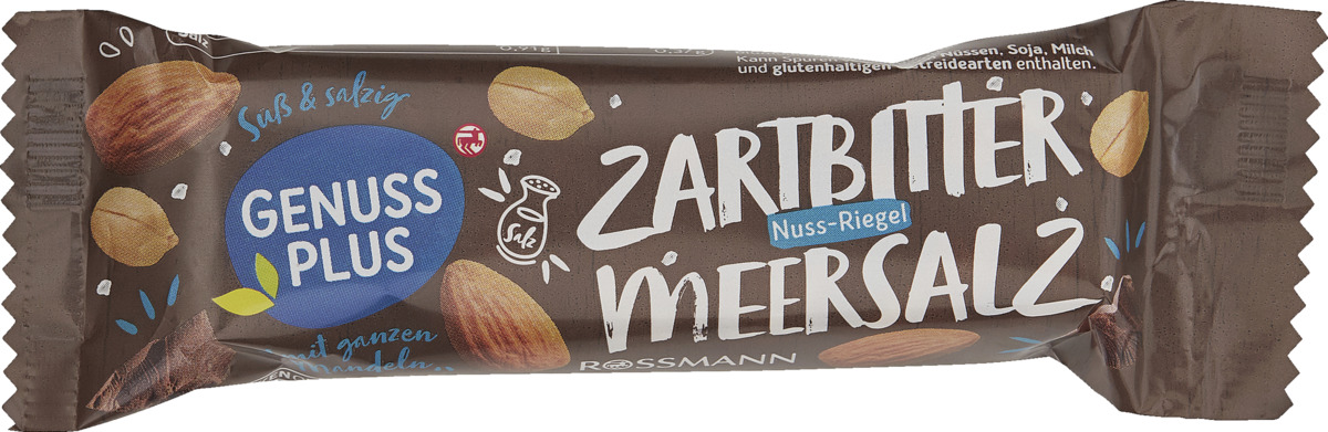 Bild 1 von GENUSS PLUS Nussriegel Zartbitter Meersalz