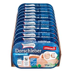 Dreimaster Dorschleber 121 g, 12er Pack