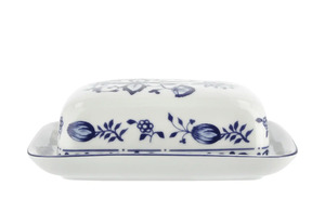 Kahla Butterdose  "Rosella" Zwiebelmuster blau Porzellan Maße (cm): B: 8,5 H: 4,5 Geschirr & Besteck
