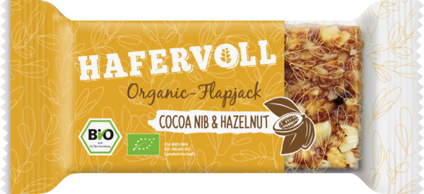 Bild 1 von HAFERVOLL Bio Organic-Flapjack Cocoa Nib &Hazelnut