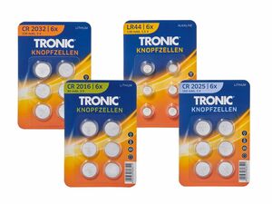 TRONIC® 6 Knopfzellen, 
         6 Stück