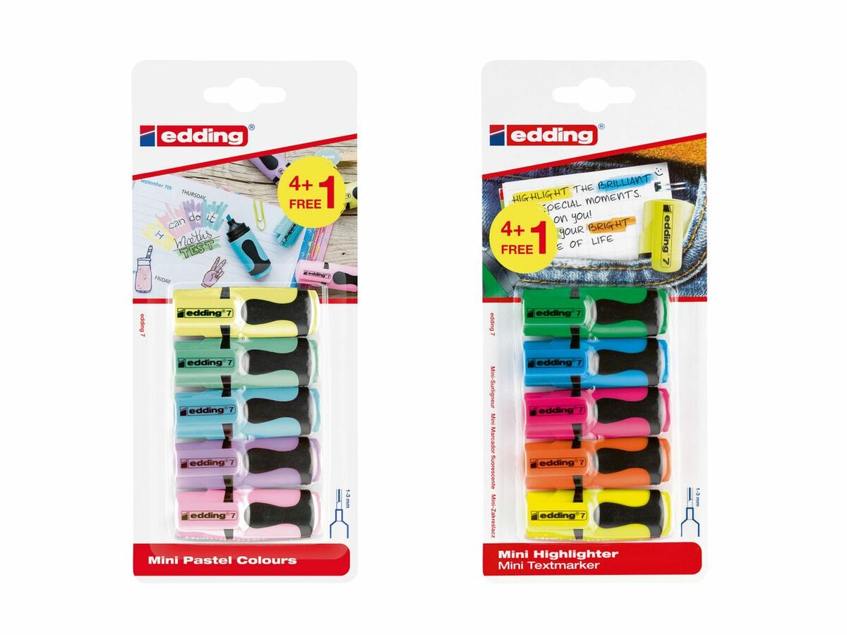 Bild 1 von EDDING 5 Mini-Textmarker, 
         Stück