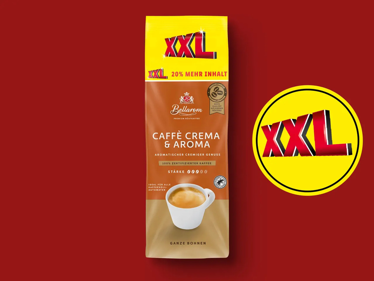 Bild 1 von Bellarom Caffè Crema & Aroma Ganze Bohnen XXL, 
         1,2 kg