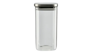 KHG Aufbewahrungsglas transparent/klar Glas , Metall Maße (cm): B: 10 H: 20,5 Küchenzubehör