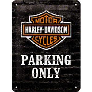Blechschild Harley Davidson Parking Only Maße: 15x20cm Harley-Davidson