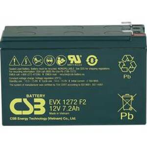 CSB Battery EVX 1272 EVX1272F2 Bleiakku 12 V 7.2 Ah Blei-Vlies (AGM) (B x H x T) 151 x 99 x 65 mm Flachstecker 6.35 mm Zyklenfest, Wartungsfrei, Geringe