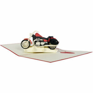 3D Motorrad Pop-up Klappkarte Format: 12X18 cm Louis