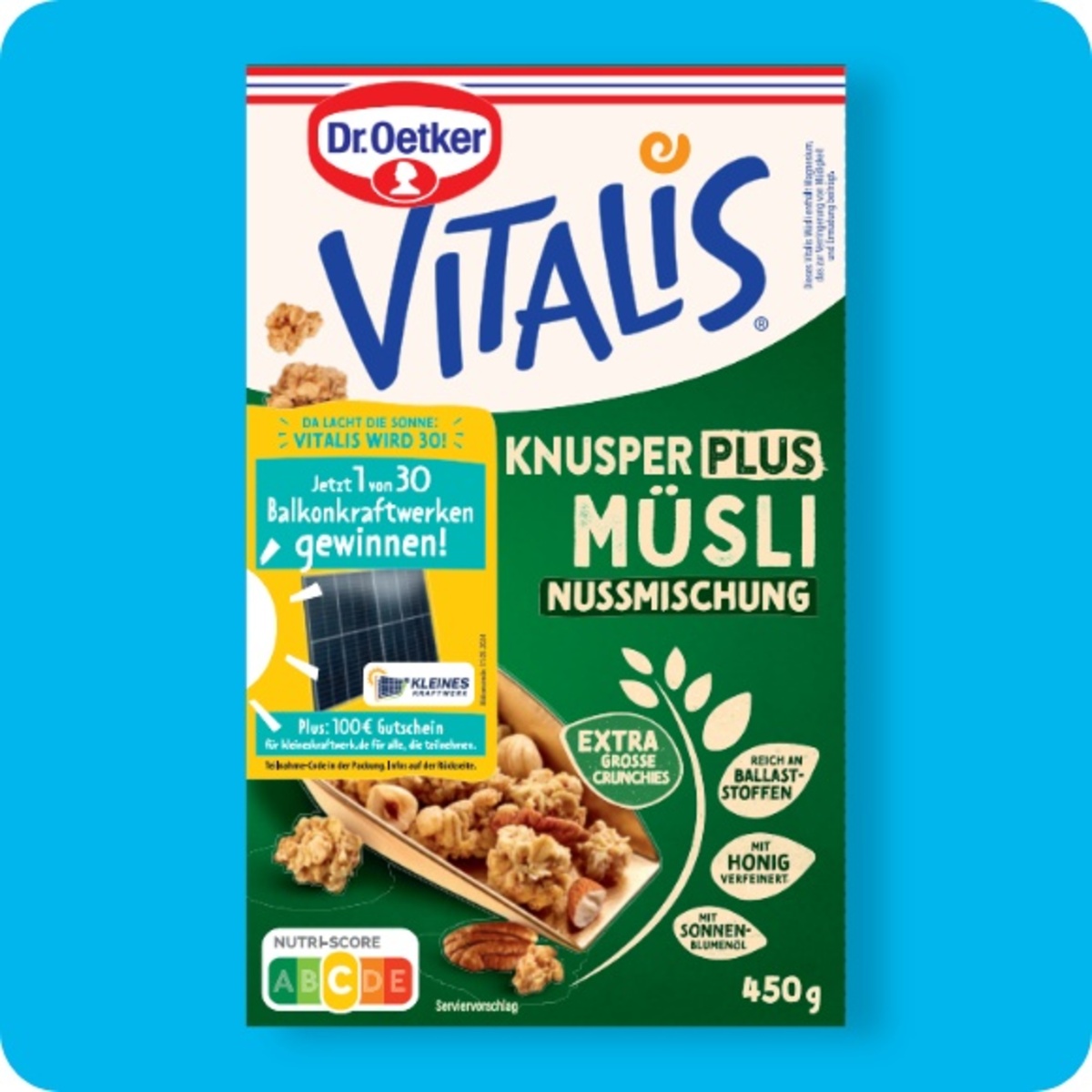 Bild 1 von DR. OETKER Vitalis-Müsli, Knuspermüsli Plus Nussmischung