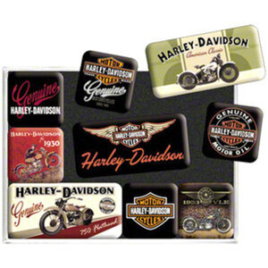 Harley-Davidson Magnet-Set, 9-teilig