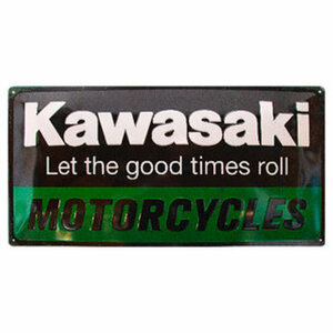 Blechschild Kawasaki Logo Maße: 50x25cm