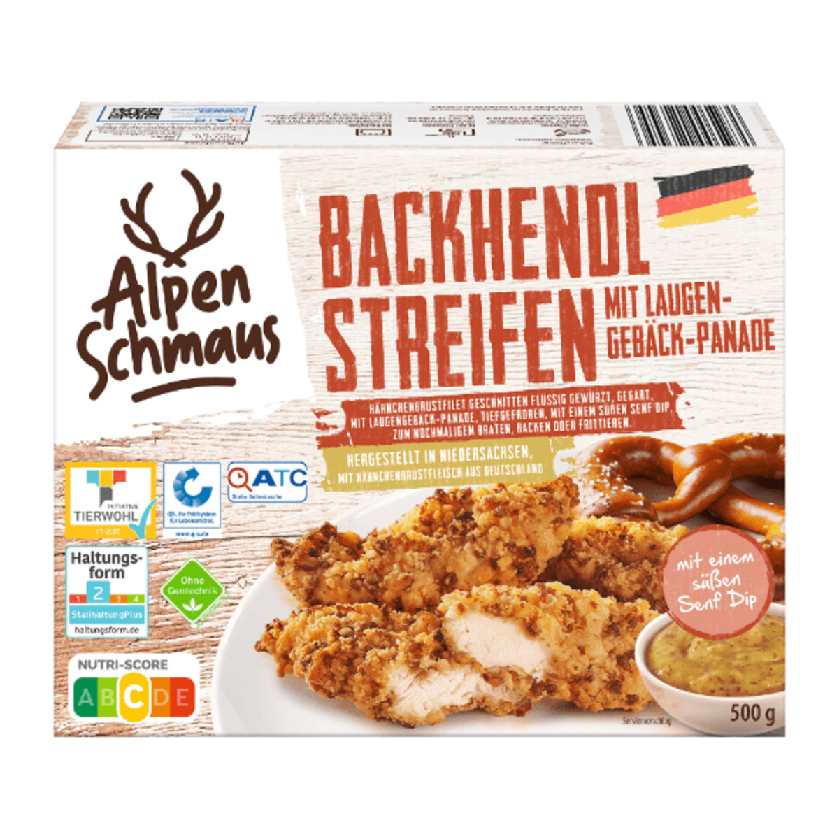 Bild 1 von ALPENSCHMAUS Backhendl-Streifen 500g