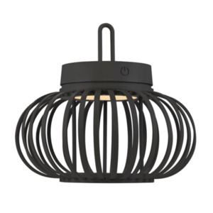 LED-Akku-Pendelleuchte Korga, schwarz, ⌀ 25 cm