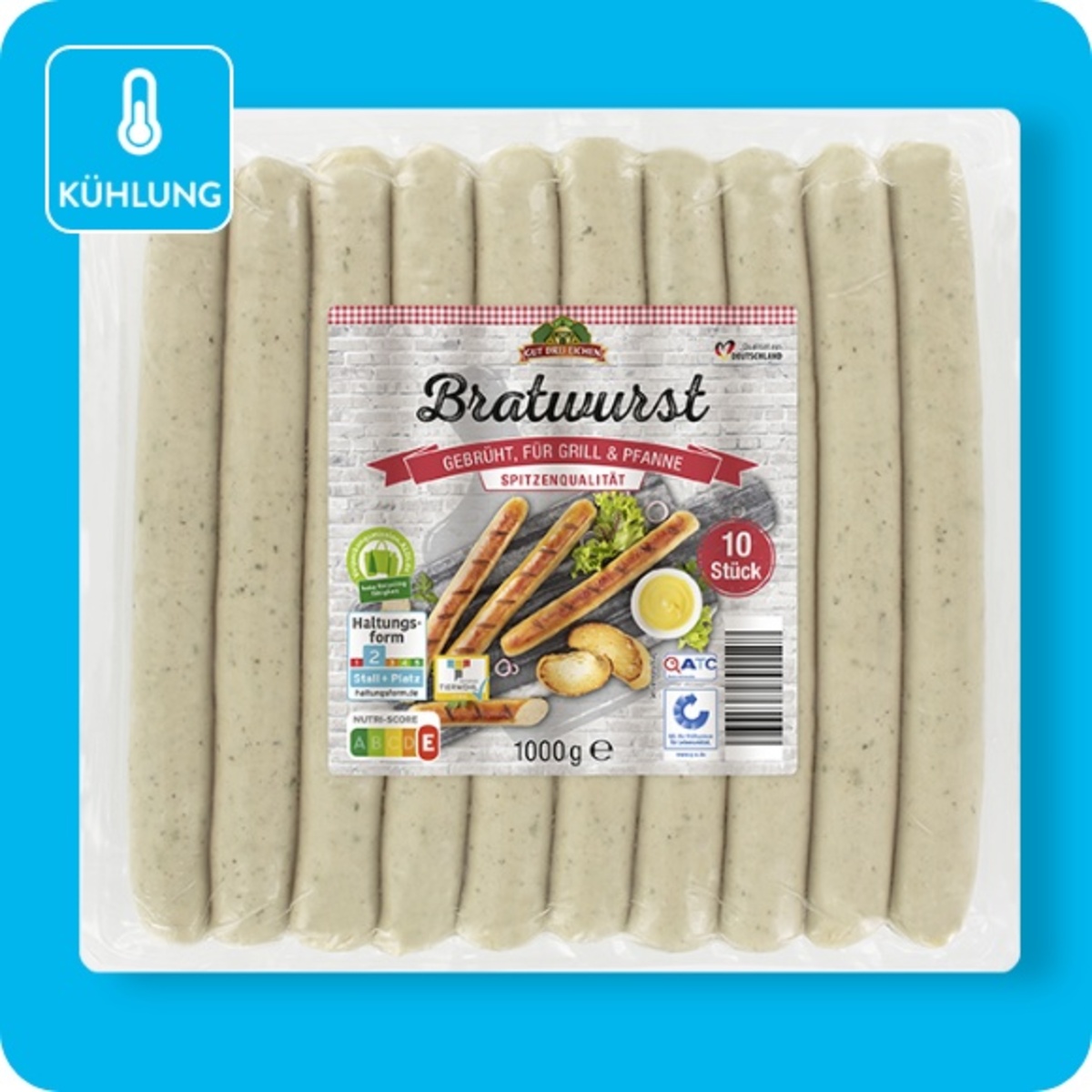 Bild 1 von GUT DREI EICHEN Bratwurst, Haltungsform 2: Stallhaltung Plus