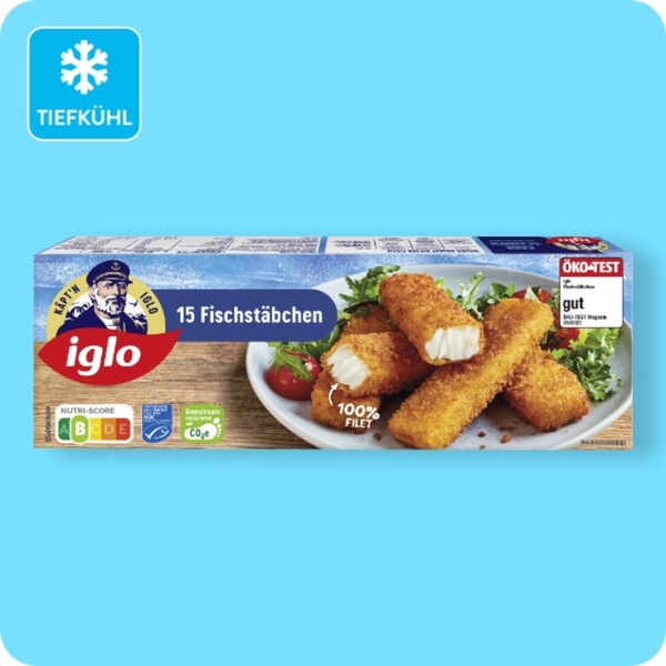 Bild 1 von IGLO Fischstäbchen, MSC-zertifiziert¹