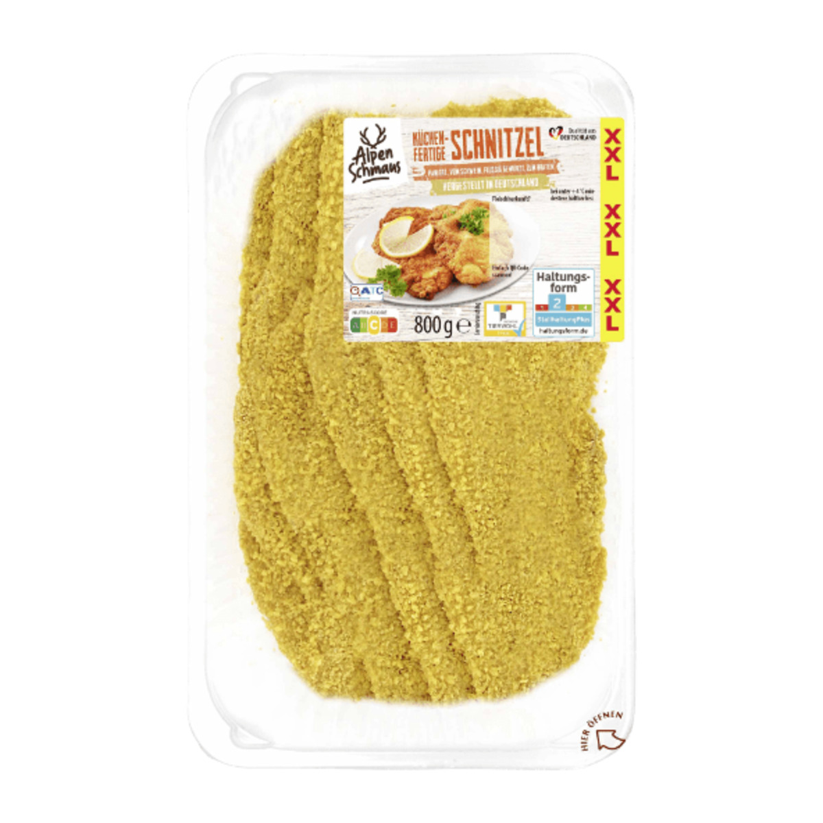 Bild 2 von ALPENSCHMAUS Schnitzel paniert XXL 800g