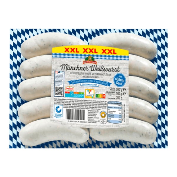 Bild 1 von GUT DREI EICHEN Münchner Weißwurst XXL 702g