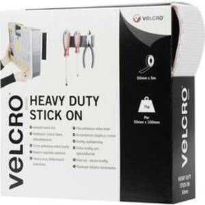 VELCRO® VEL-EC60244 Klettband zum Aufkleben Haft- und Flauschteil, extrastark (L x B) 5000 mm x 50 mm Weiß 5 m