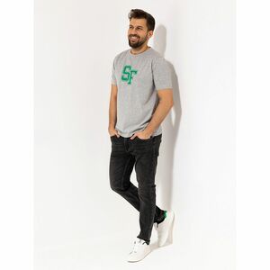 STRANDFEIN Menswear T-Shirt Rundhalsausschnitt Logodruck slim fit