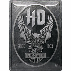 Blechschild Harley-Davidson Eagle metallic, 30x40cm
