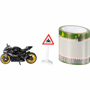 SIKU Ducati Panigale Fertigmodell mit Straßen-Tape und Verkehrsschild ZZZ-kein Hersteller