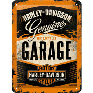 Blechschild Harley Davidson "Garage" Maße: 15x20cm Harley-Davidson