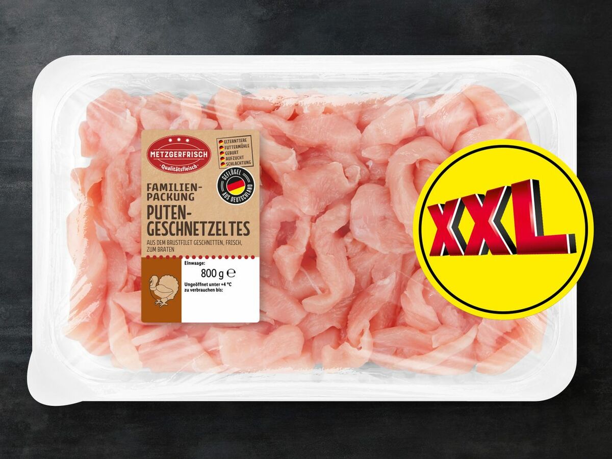 Bild 1 von Metzgerfrisch Frisches Putengeschnetzeltes XXL, 
         800 g