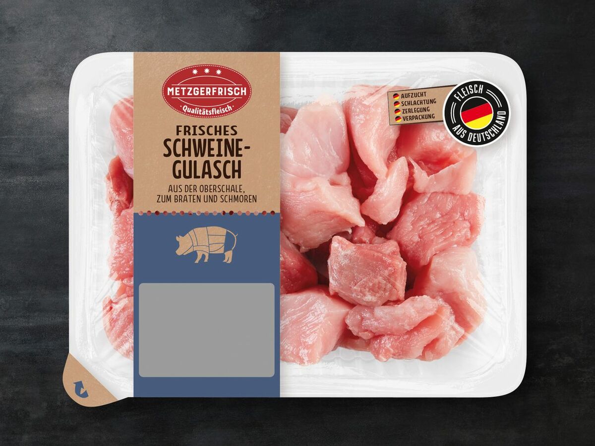 Bild 1 von Metzgerfrisch Frisches Schweinegulasch, 
         500 g