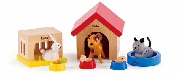 Bild 1 von Hape Puppenhausmöbel »Haustiere aus Holz für Puppenhaus« (Set, 12tlg)