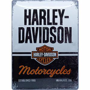 Blechschild Harley-Davidson Motorcycles, Maße: 30x40 cm