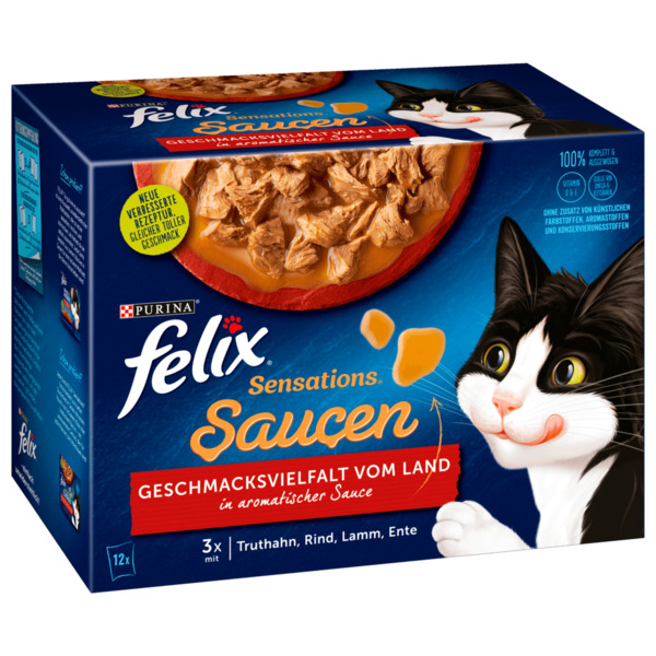 Bild 1 von Purina Felix Sensations Soße Geschmacksvielfalt vom Land 12x85g