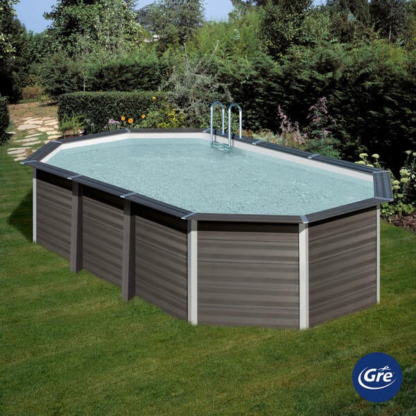 Bild 1 von Gre Pool-Set, Grau, Holzwerkstoff, 386x154x664 cm, Freizeit, Pools und Wasserspaß, Pools