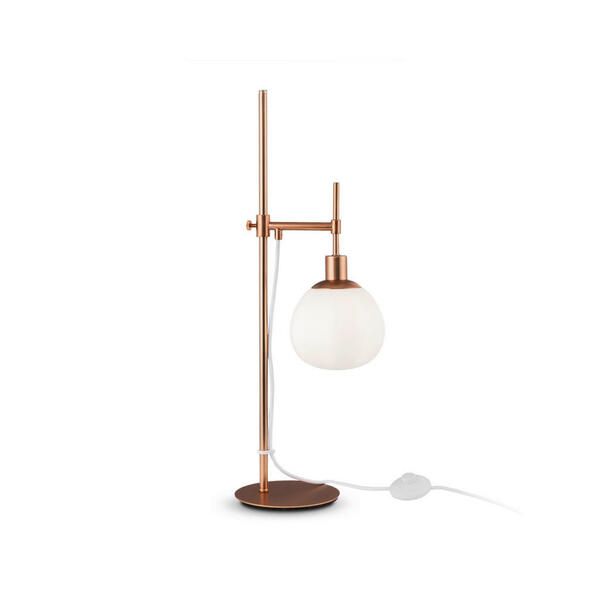 Bild 1 von Maytoni Tischleuchte, Weiß, Messing, Metall, Glas, rund,rund, 21.5x65x17 cm, CE, mit Schalter, gleichmäßige Lichtverteilung, Lampen & Leuchten, Innenbeleuchtung, Tischlampen