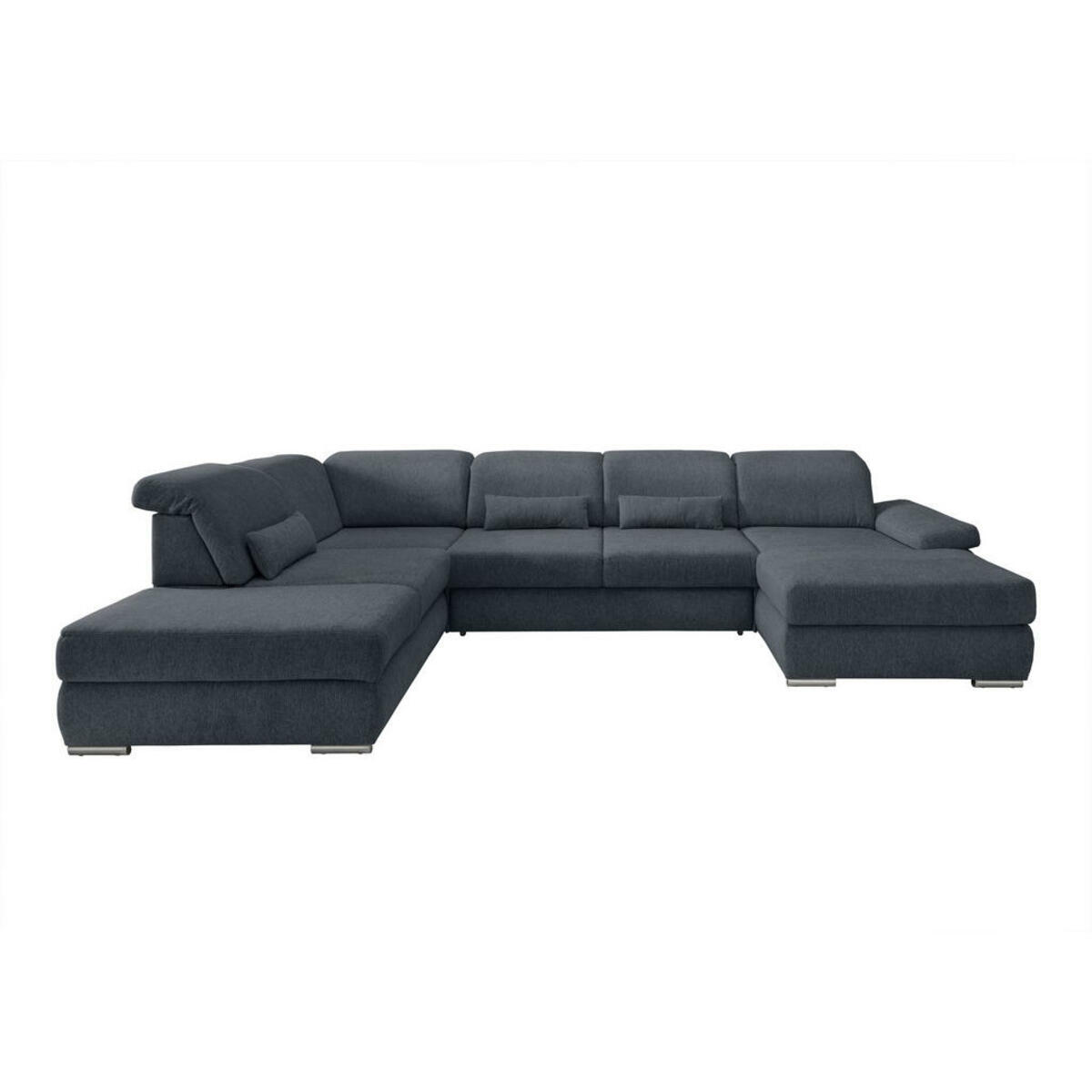 Bild 1 von Livetastic Wohnlandschaft, Anthrazit, Holz, Textil, Buche, Fichte, Kiefer, Uni, 7-Sitzer, Füllung: Schaumstoff, U-Form, 375x250 cm, Made in EU, seitenverkehrt erhältlich, Armteil links, Wohnzimmer,