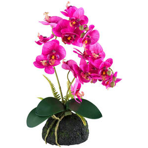 Kunstpflanze, Grün, Lila, Pink, Kunststoff, 45 cm, Real-Touch-Oberfläche, Dekoration, Blumen & Zubehör, Kunstpflanzen
