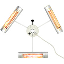 Bild 1 von Outsunny Infrarot Elektrische Heizstrahler mit drei 1000W Heizköpfen mit Fernbedienung CO2-Freie Energieeffiziente Heizung für Sonnenschirm Zelt Alu