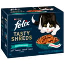 Bild 1 von Purina Felix Tasty Shreds Geschmacksvielfalt aus dem Wasser in einer köstlichen Sauce 10x80g