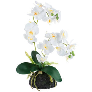 Kunstpflanze, Grün, Weiß, Kunststoff, 45 cm, Real-Touch-Oberfläche, Dekoration, Blumen & Zubehör, Kunstpflanzen