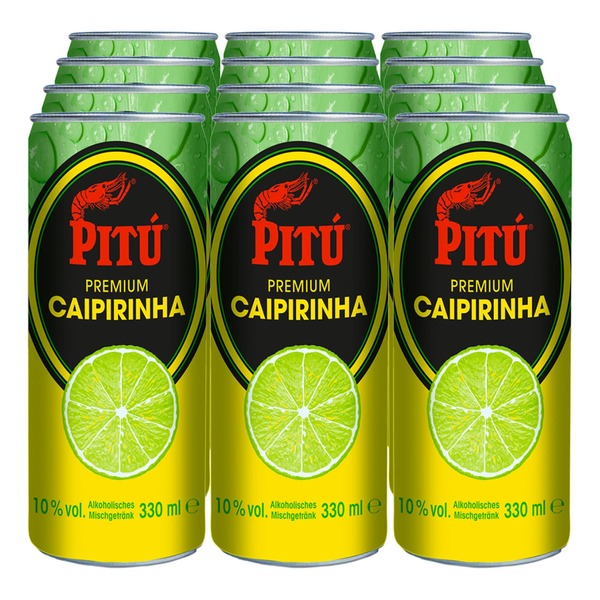 Bild 1 von Pitu Premium Caipirinha Mixgetränk 10,0 % vol 0,33 Liter, 12er Pack