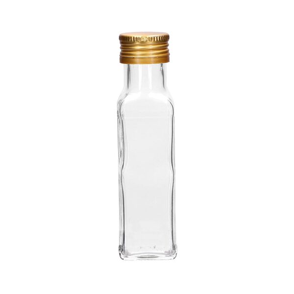 Bild 1 von Glasflasche mit Schraubverschluss und individueller Gravur, 100 ml, farblos