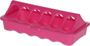 Kerbl Futtertrog für Küken Kunststoff rosa  B 9 x L 20 cm