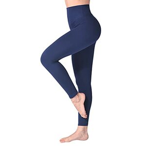 SINOPHANT Hochtaillierte Leggings für Damen - Angenehm Weiche Elastische, Dehnbare Sport- und Yogahosen , 1er Pack Schwarzblau, XL-3XL (Herstellergröße: PLUS SIZE)