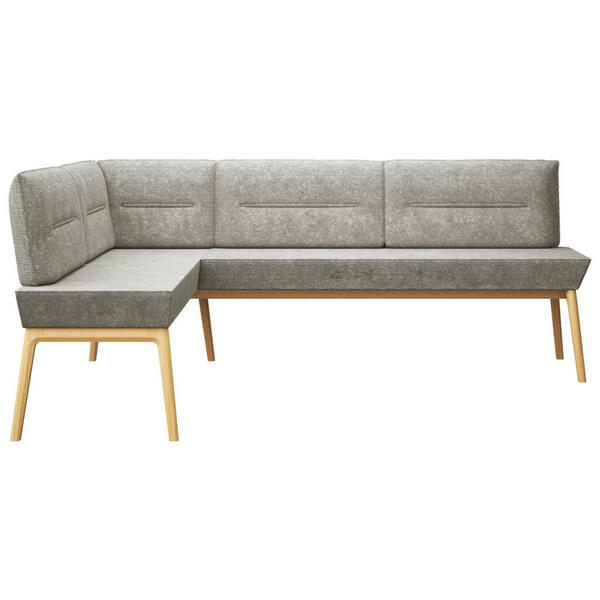 Bild 1 von Linea Natura Eckbank, Taupe, Eiche, Hellbraun, Holz, Textil, Eiche, massiv,vollmassiv, 5-Sitzer, L-Form, 223x170 cm, Stoffauswahl, seitenverkehrt erhältlich, in verschiedenen Größen erhältlich, E