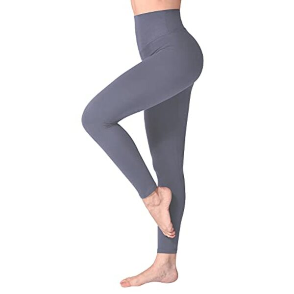Bild 1 von SINOPHANT Hochtaillierte Leggings für Damen - Angenehm Weiche Elastische, Dehnbare Sport- und Yogahosen , 1er Pack Grau, S-L (Herstellergröße: ONE SIZE)