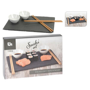 Excellent Houseware Sushi-Set 7-teilig weiß Keramik